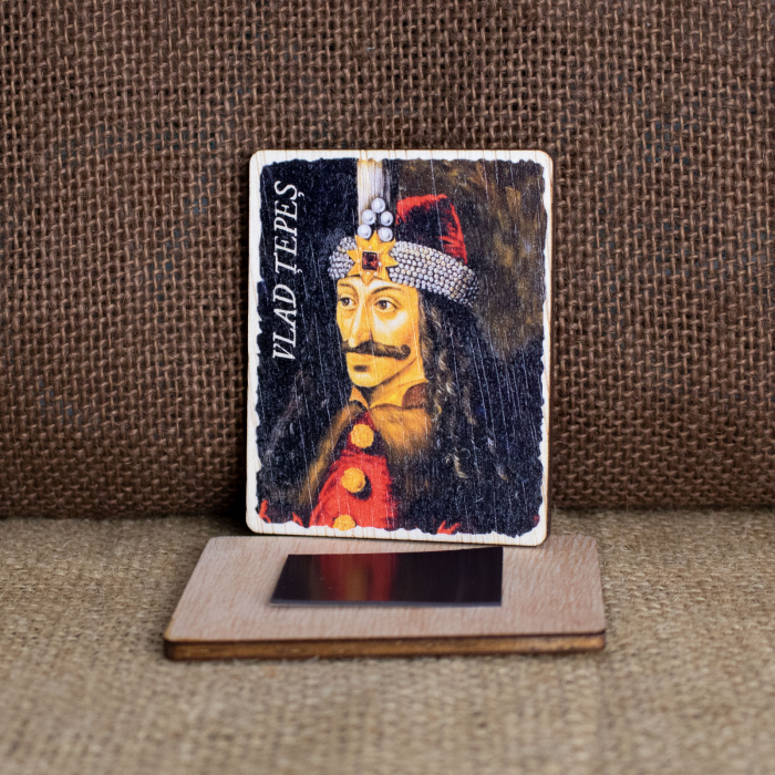Magnet de frigider din lemn, color, Vlad Tepes [2]