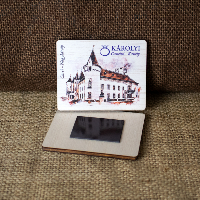 Magnet de frigider din lemn, color, Castelul Karolyi, Carei [2]