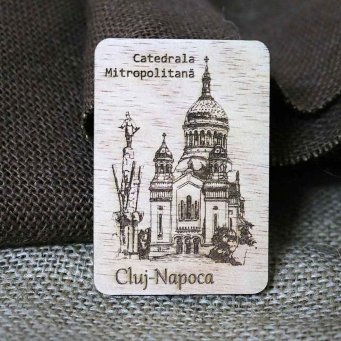 Magnet De Frigider Gravat “Catedrala Mitropolitana” Cluj Napoca [2]