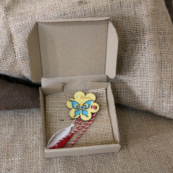 Martisor din lemn, Fluture, albastru [4]