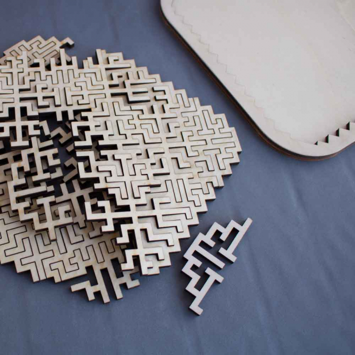 Puzzle Distractiv Din Lemn, Pentru Adulti Si Copii “Antreneaza-Ti Mintea” [4]