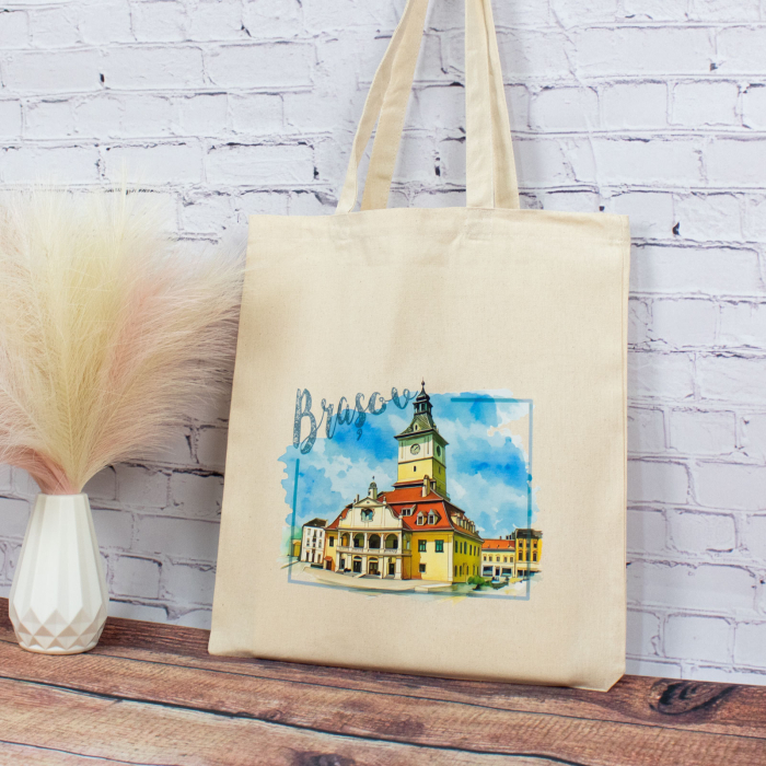 Sacosa din bumbac, suvenir, Casa Sfatului, Brasov [3]