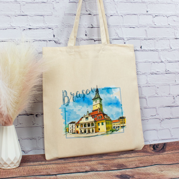 Sacosa din bumbac, suvenir, Casa Sfatului, Brasov [2]