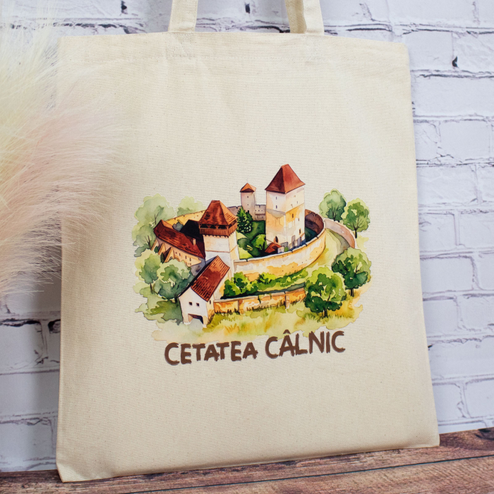 Sacosa din bumbac, suvenir, Cetatea Calnic [4]