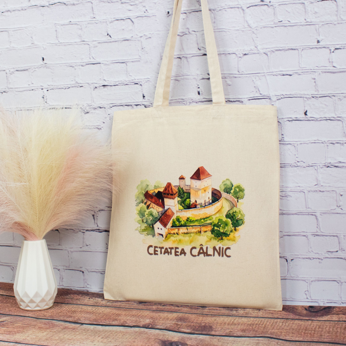 Sacosa din bumbac, suvenir, Cetatea Calnic [3]