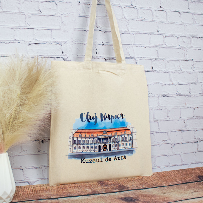 Sacosa din bumbac, suvenir, Muzeul de Arta, Cluj Napoca [2]