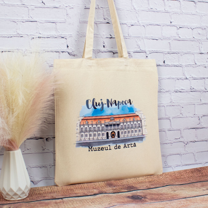 Sacosa din bumbac, suvenir, Muzeul de Arta, Cluj Napoca [2]