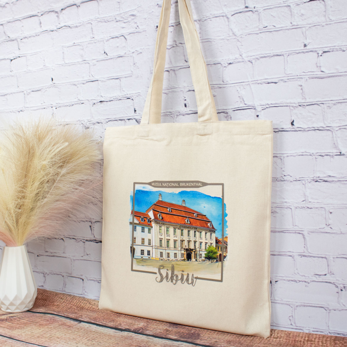 Sacosa din bumbac, suvenir, Muzeul National Brukenthal (Palatul Brukenthal), Sibiu [3]