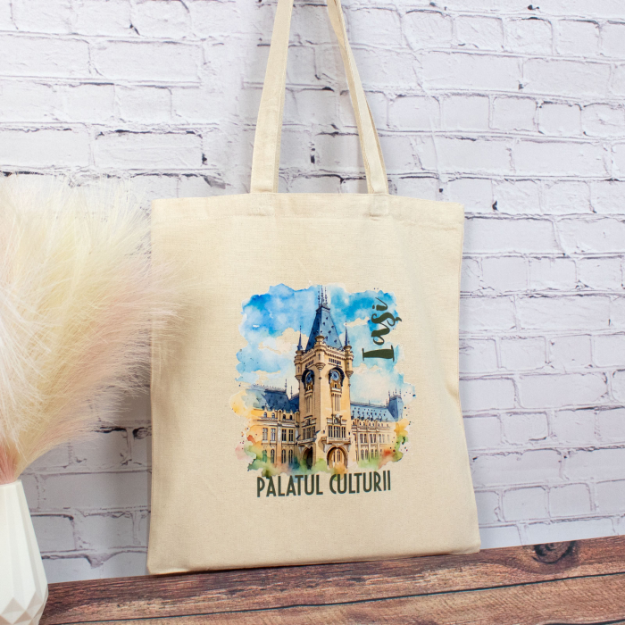 Sacosa din bumbac, suvenir, Palatul Culturii, Iasi [2]