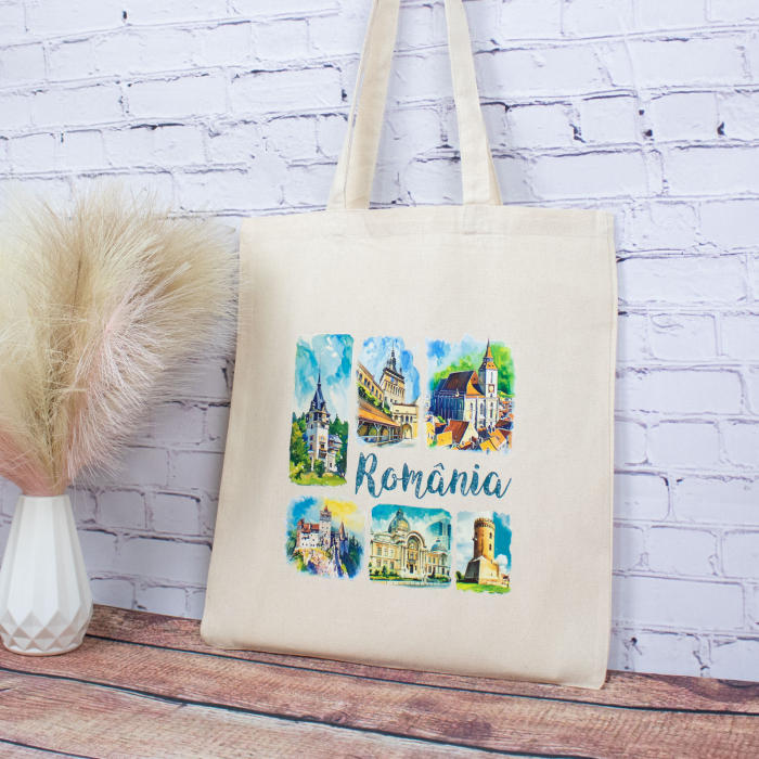 Sacosa din bumbac, suvenir, Romania [3]