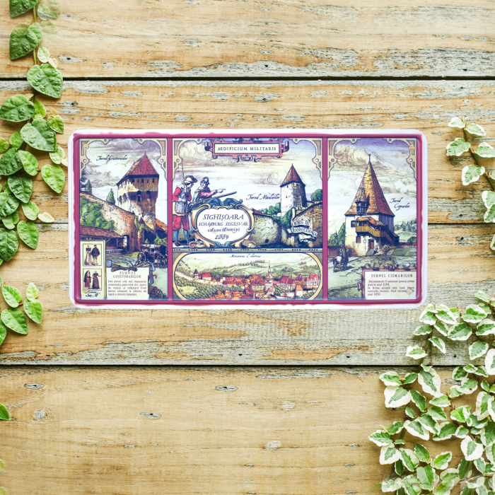 Tablou metalic decorativ suvenir Sighisoara Medievala (set 5 bucati) [8]