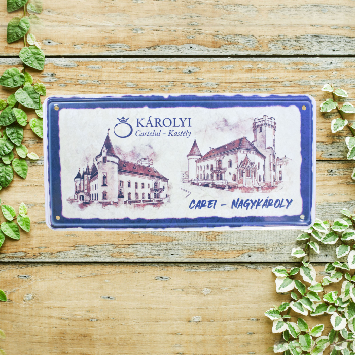 Tablou metalic decorativ suvenir, Castelul Karolyi, Carei [4]