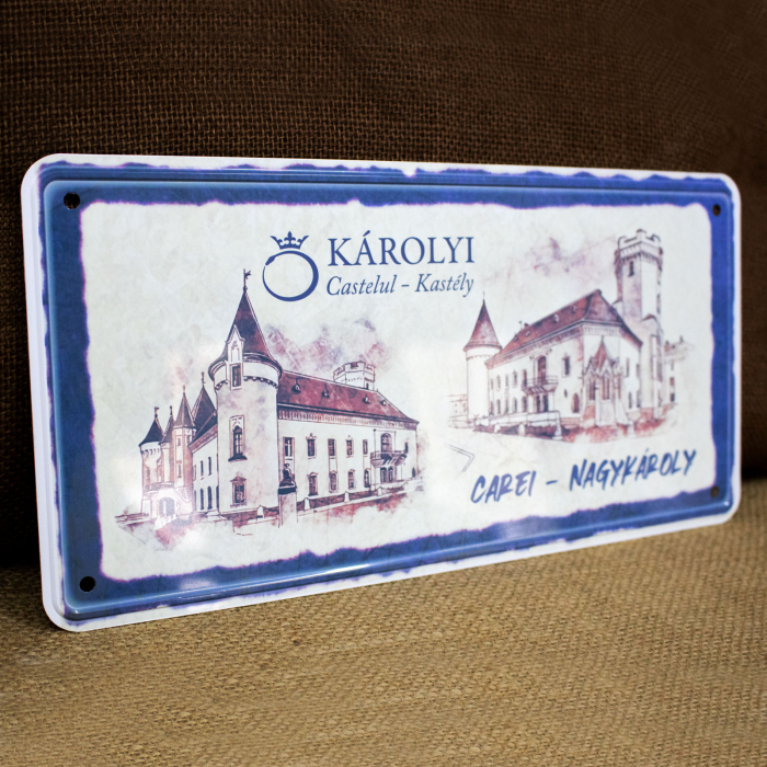 Tablou metalic decorativ suvenir, Castelul Karolyi, Carei [2]