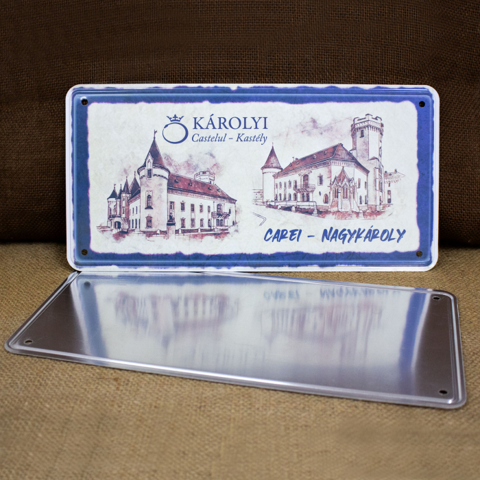 Tablou metalic decorativ suvenir, Castelul Karolyi, Carei [3]