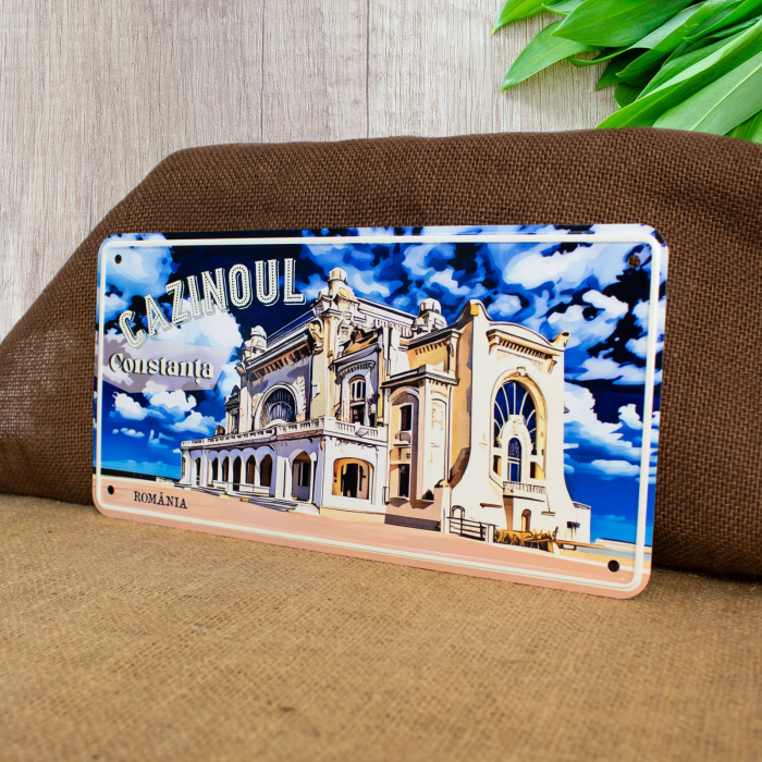Tablou metalic decorativ suvenir, Cazinoul din Constanta [3]