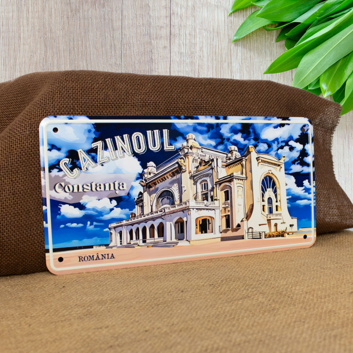 Tablou metalic decorativ suvenir, Cazinoul din Constanta [4]