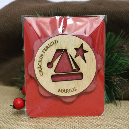 Glob De Craciun Din Lemn, Personalizat, “Christmas Angel” [3]