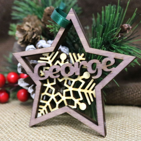 Glob De Craciun Din Lemn, Personalizat, “Christmas Spirit”