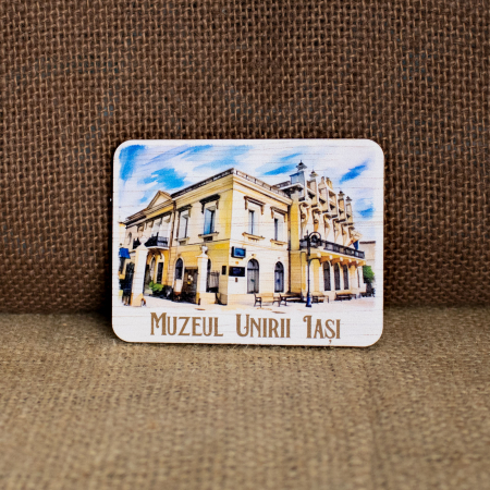 Iasi - Magnet de frigider, din lemn, acuarela, Muzeul Unirii Iasi