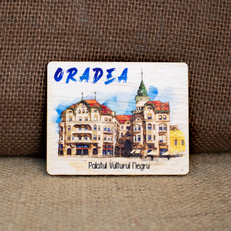Magnet de frigider Palatul "Vulturul Negru" Oradea, acuarela [2]