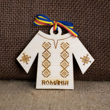 Romania - Magnet de frigider din lemn, gravat, IE Traditionala Romania