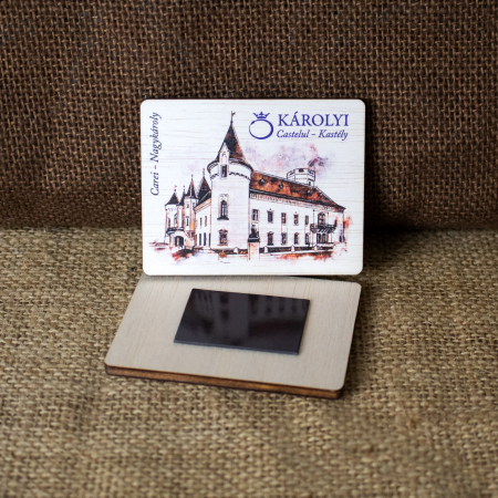Magnet de frigider din lemn, color, Castelul Karolyi, Carei [1]