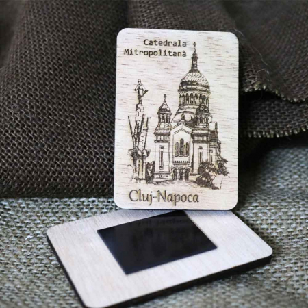 Magnet De Frigider Gravat “Catedrala Mitropolitana” Cluj Napoca [0]
