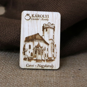 Castelul Karolyi, Carei - Magnet De Frigider Gravat,  vertical, Castelul Karolyi Carei