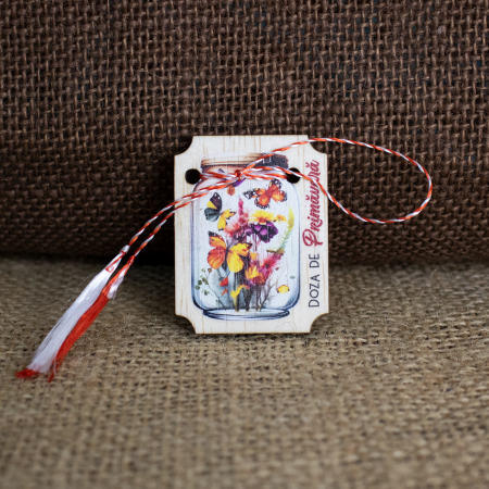 Martisor din lemn, "Doza de primavara"