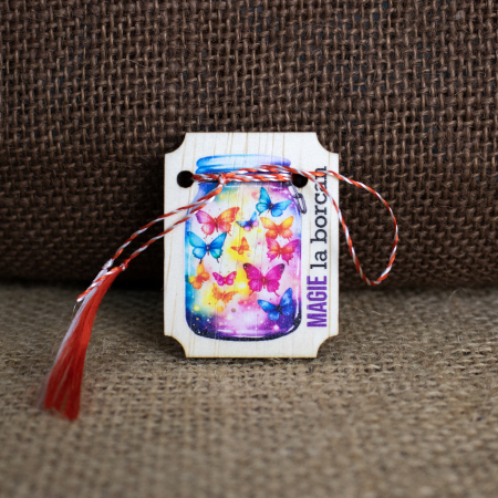 Martisor din lemn, "Magie la borcan"