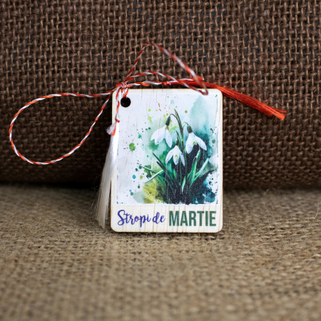 Martisor din lemn, "Stropi de martie"