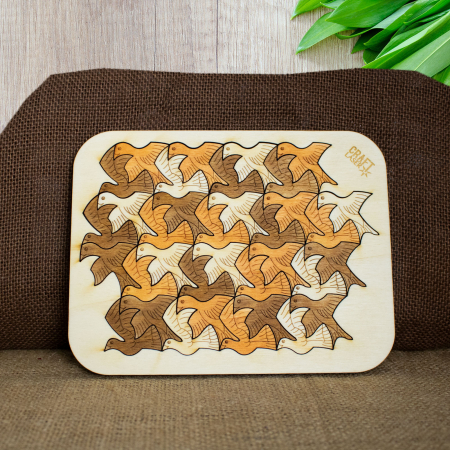 Puzzle Personalizat Educativ Pentru Copii , Din Lemn, “Pasari”