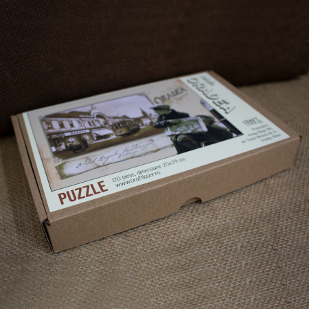 Puzzle suvenir - Puzzle suvenir Belle Epoque, "B-dul Regele Ferdinand cu Tramvai, Oradea",120 piese