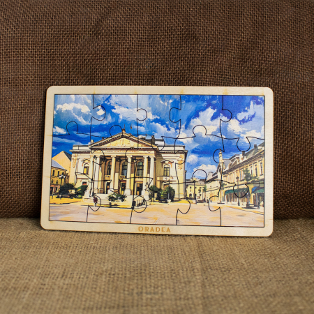 Puzzle suvenir - Puzzle suvenir din lemn "Teatrul Regina Maria, Oradea", 15 de piese