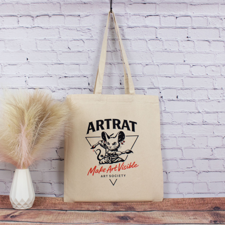 Design de artist - Sacosa din bumbac, "Artrat Society", Oradea – Colecția Design de Artist by Ștefan Postol - The Artist