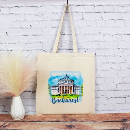 Sacose bumbac - Sacosa din bumbac, suvenir, Ateneul Roman, Bucuresti