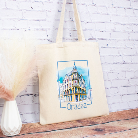 Sacosa din bumbac, suvenir, Casa Poynar, Oradea [1]