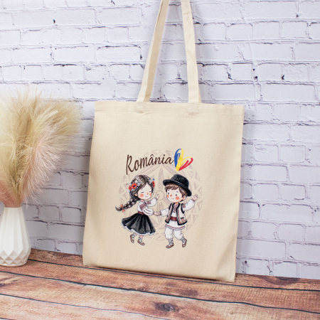 Sacosa din bumbac, suvenir, Românași, așa cum suntem [1]