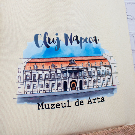 Sacosa din bumbac, suvenir, Muzeul de Arta, Cluj Napoca [3]