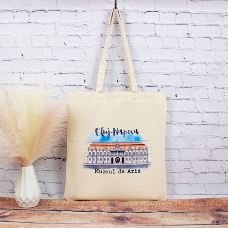 Sacosa din bumbac, suvenir, Muzeul de Arta, Cluj Napoca