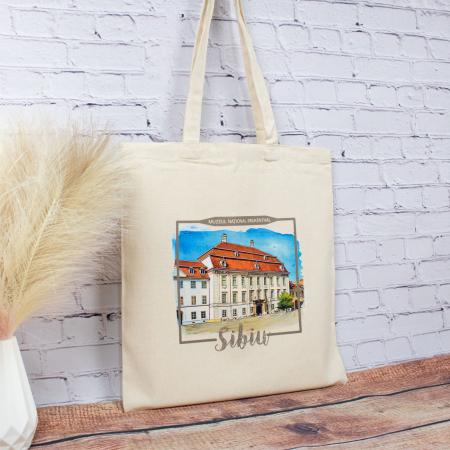 Sacosa din bumbac, suvenir, Muzeul National Brukenthal (Palatul Brukenthal), Sibiu [1]