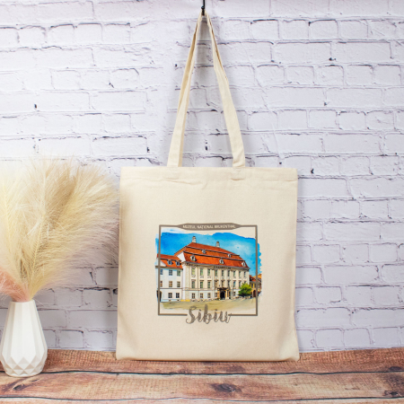 Sacose bumbac - Sacosa din bumbac, suvenir, Muzeul National Brukenthal (Palatul Brukenthal), Sibiu