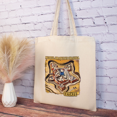 Sacosa din bumbac, suvenir, Muzeul Orasului Oradea, Cetatea Oradea [2]