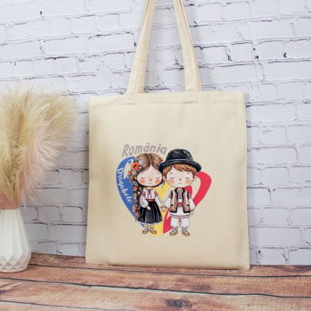 Sacosa din bumbac, suvenir, România noastră, în oameni simpli [2]