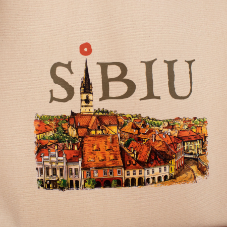 Sacosa din bumbac, suvenir, Sibiu medieval [5]