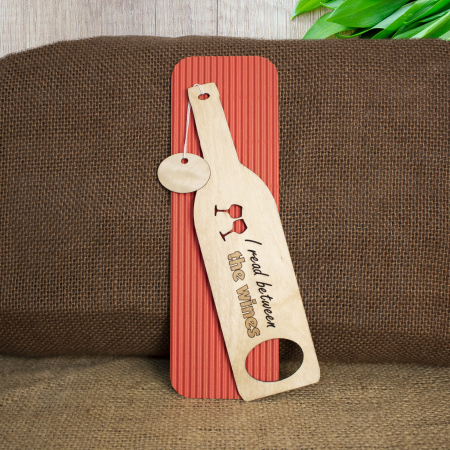 Semne de carte - Semn de carte cu mesaj personalizat Sticla de Vin