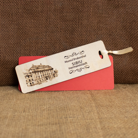 Semn De Carte suvenir, Din lemn, gravat,  Muzeul National Brukenthal, Sibiu [1]