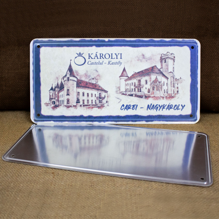 Tablou metalic decorativ suvenir, Castelul Karolyi, Carei [2]