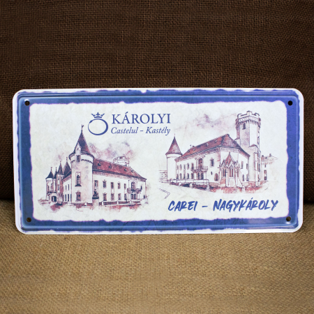 Castelul Karolyi, Carei - Tablou metalic decorativ suvenir, Castelul Karolyi, Carei