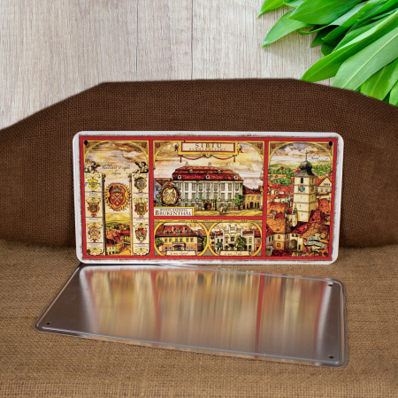 Tablou metalic decorativ suvenir, Medalioane si sigilii medievale, Sibiu [3]